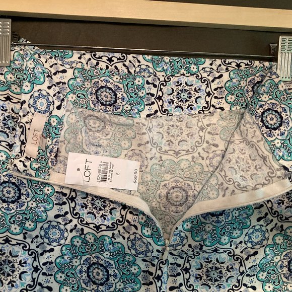 Loft Linen Blend Wrap Skirt - NWT - Picture 4 of 10